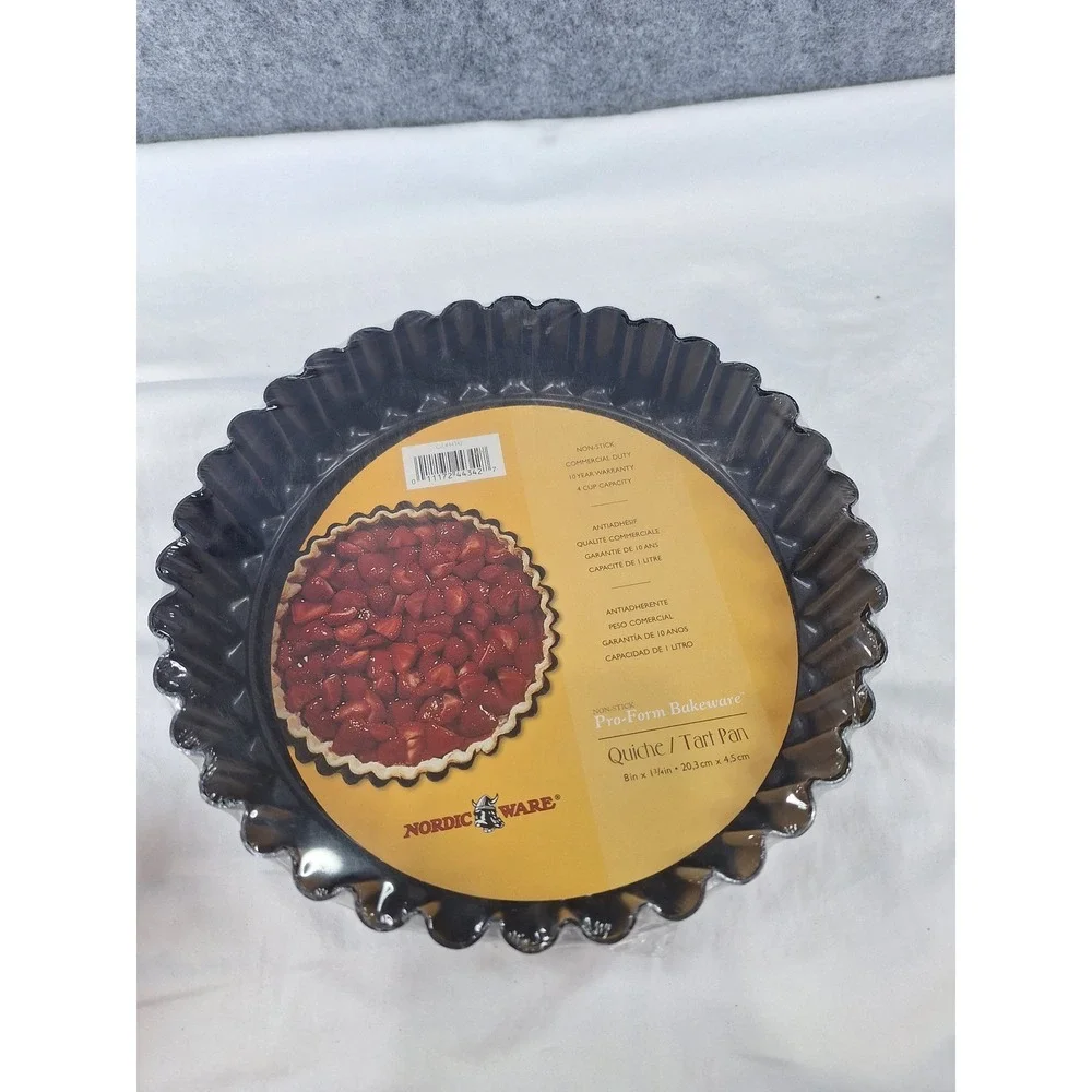 Nordic Ware Pro-Form Non-Stick 8 Inch Quiche Tart Pan 4 Cup Capacity 44342 NEW